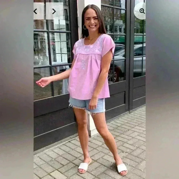 NWOT BUDDY LOVE ANNISTON EMBROIDERED TOP - VIOLET S - Picture 1 of 12